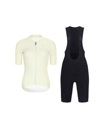 RIVANELLE Kolesarski dres kratek rokav in kratke hlače - ELEVATE - črna/slonovina